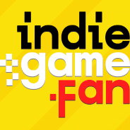 Stacked IndieGame.Fan logo on a yellow square